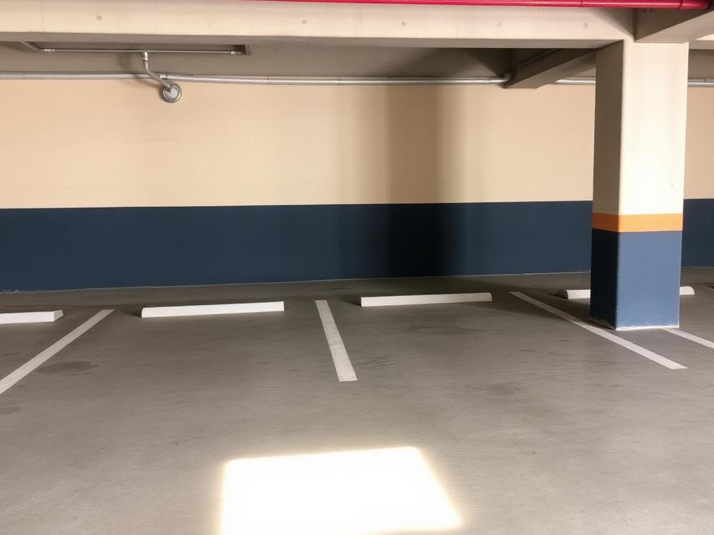 Låst parkeringsbur i garaget